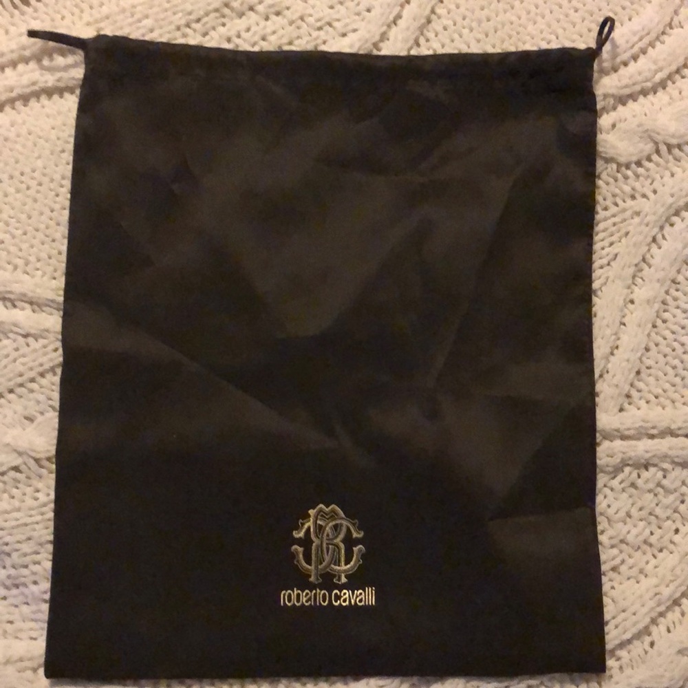 Roberto Cavalli brown shoe duster bag